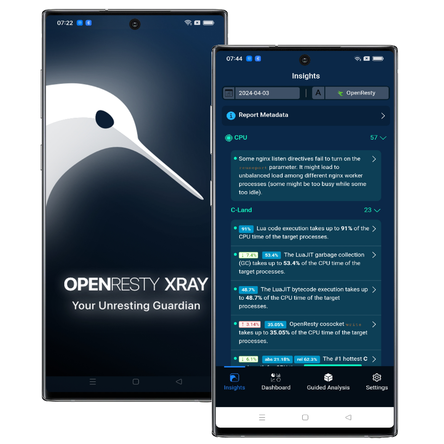 xray mobile screenshot
